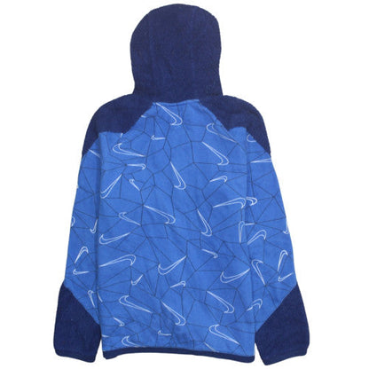 Nike Boys Blue Full Zip Fleece Hoodie XL 158-170cm Graphic Sportswear
