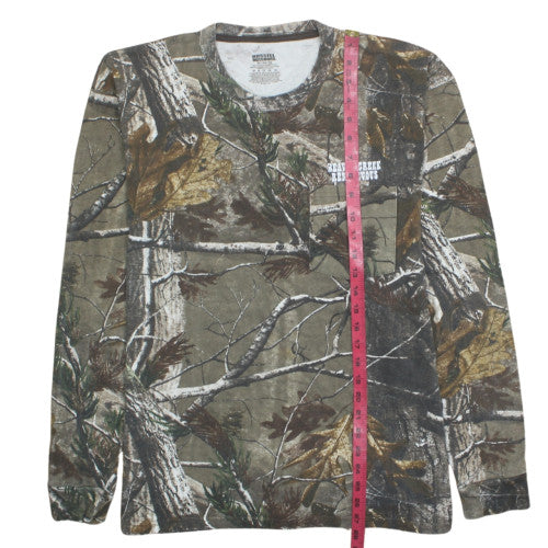 Russell Outdoors Men's XL Brown Camouflage Long Sleeve T-Shirt