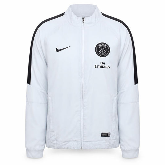 Nike PSG Men's White Track Jacket Small Dri-Fit Full Zip Football Top