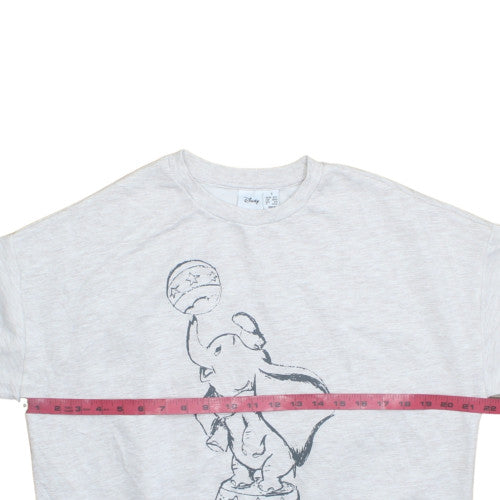 Disney Unisex Grey Dumbo Graphic Print Pullover Sweatshirt S