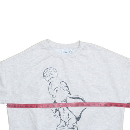Disney Unisex Grey Dumbo Graphic Print Pullover Sweatshirt S