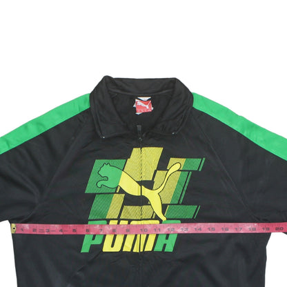 Puma Men's Black Green Track Jacket XXL Sport Lifestyle