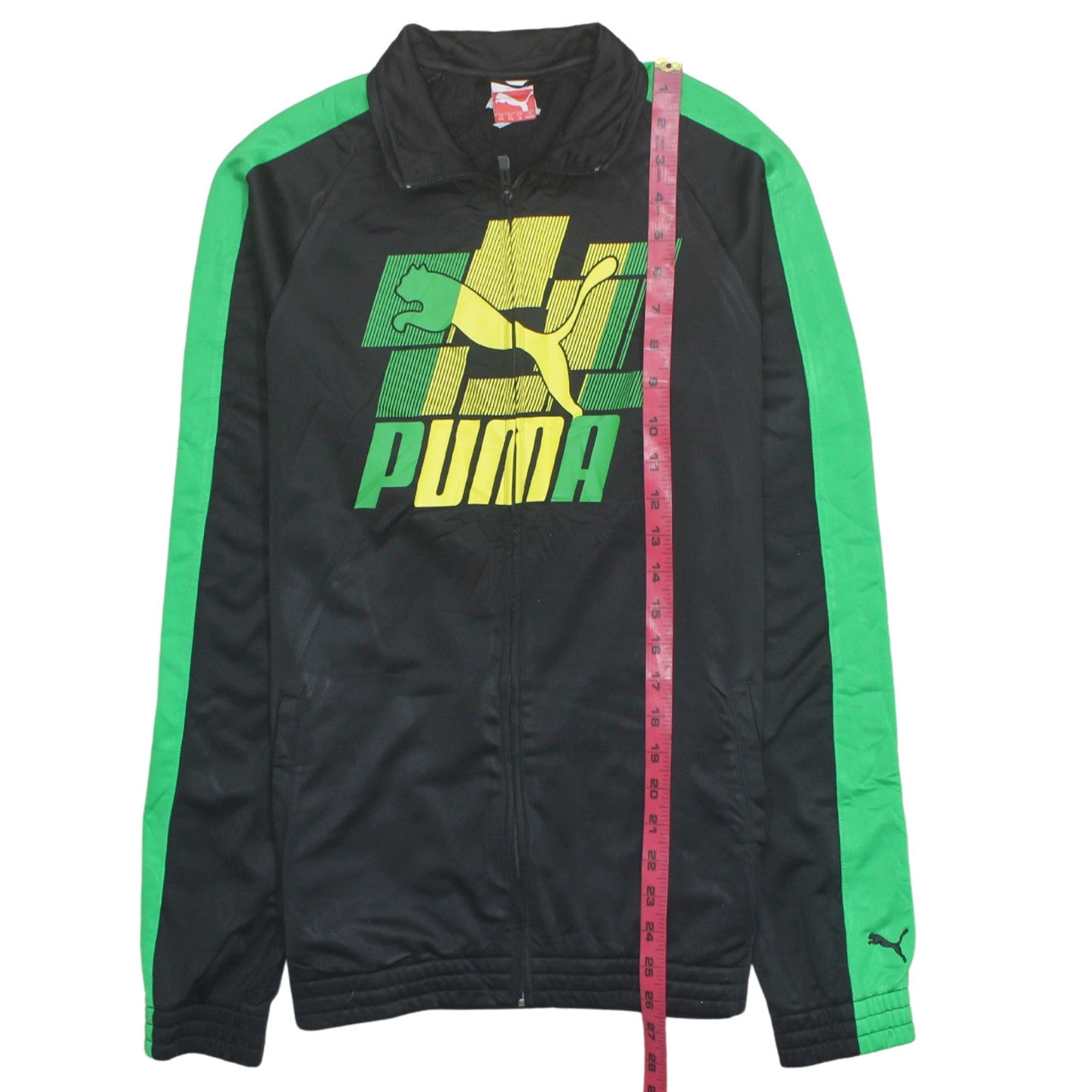Puma Men's Black Green Track Jacket XXL Sport Lifestyle
