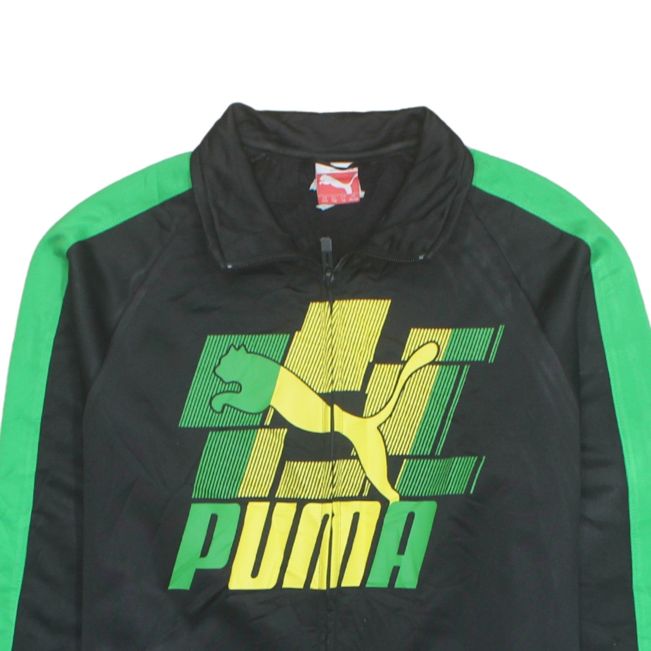 Puma Men's Black Green Track Jacket XXL Sport Lifestyle