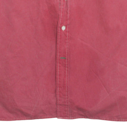 Tommy Hilfiger Men's Red Cotton Corduroy Button-Down Shirt XL