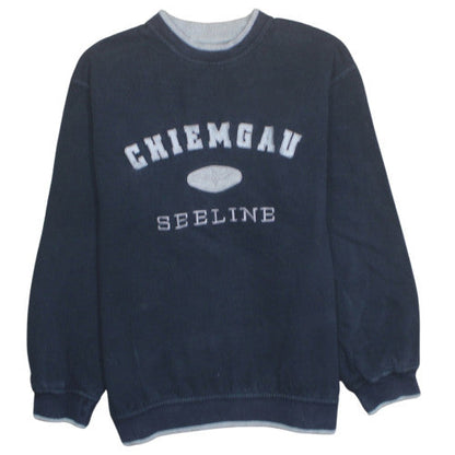 Chiemgau Seeline Men's Blue Pullover Sweatshirt L Logo Graphic