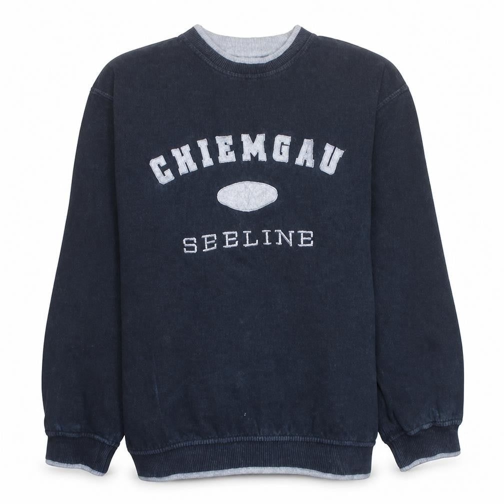 Chiemgau Seeline Men's Blue Pullover Sweatshirt L Logo Graphic