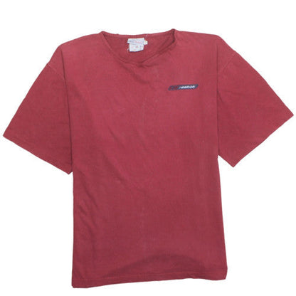 Reebok Men's Red XL Vintage Sports Logo Cotton T-Shirt