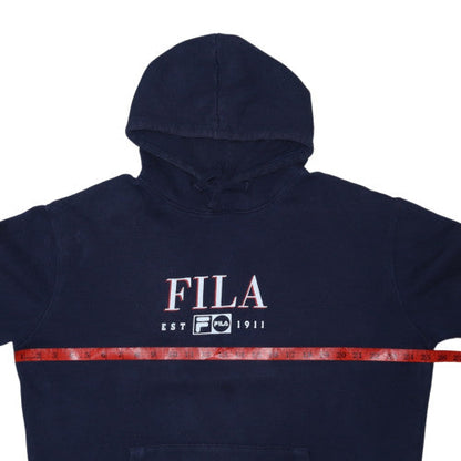 FILA Men's Blue XL Pullover Hoodie Sweatshirt Logo Sportswear