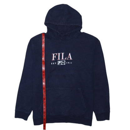 FILA Men's Blue XL Pullover Hoodie Sweatshirt Logo Sportswear