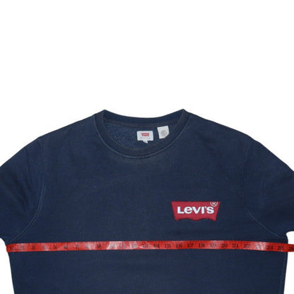 Levi's Men's Blue XL Pullover Sweatshirt Crew Neck Logo