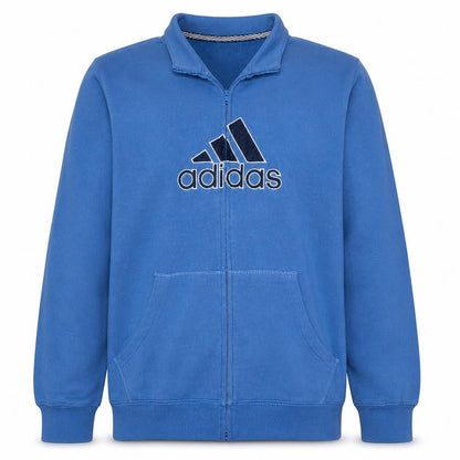 Adidas Men’s Blue XL Full Zip Track Jacket Cotton Blend