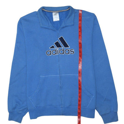 Adidas Men’s Blue XL Full Zip Track Jacket Cotton Blend