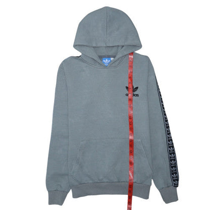 Adidas Men's Grey Pullover Hoodie Small Logo Fleece Sweatshirt