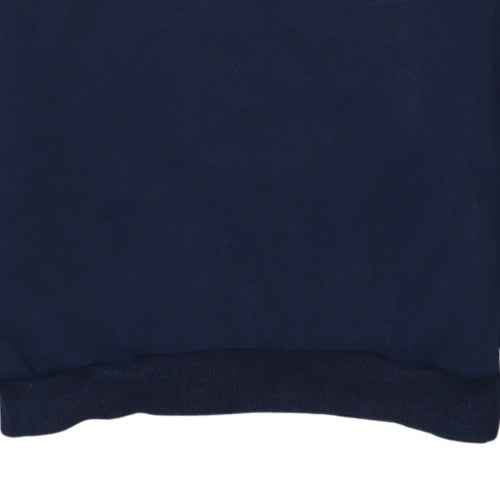 Nautica Men’s Blue 1/4 Zip Fleece Sweatshirt UK M Logo Sports Style