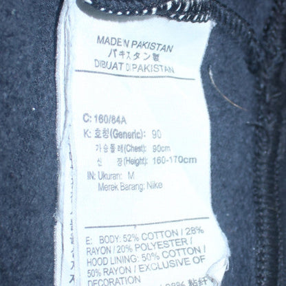 Nike Women's Black Pullover Hoodie Medium Cotton Blend Casual Sweatshirt