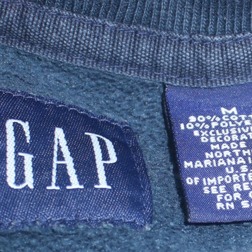 GAP Men's Blue Logo Pullover Sweatshirt Size M Crew Neck
