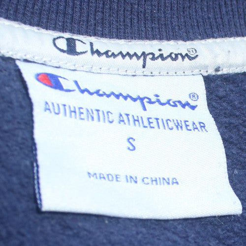 Champion Men's Blue Crew Neck Logo Pullover Sweatshirt Size S