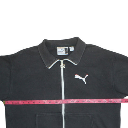 Puma Men's Black Small Track Jacket Full Zip Fleece Sportswear