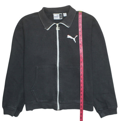 Puma Men's Black Small Track Jacket Full Zip Fleece Sportswear