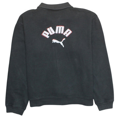 Puma Men's Black Small Track Jacket Full Zip Fleece Sportswear
