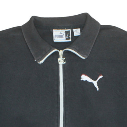 Puma Men's Black Small Track Jacket Full Zip Fleece Sportswear