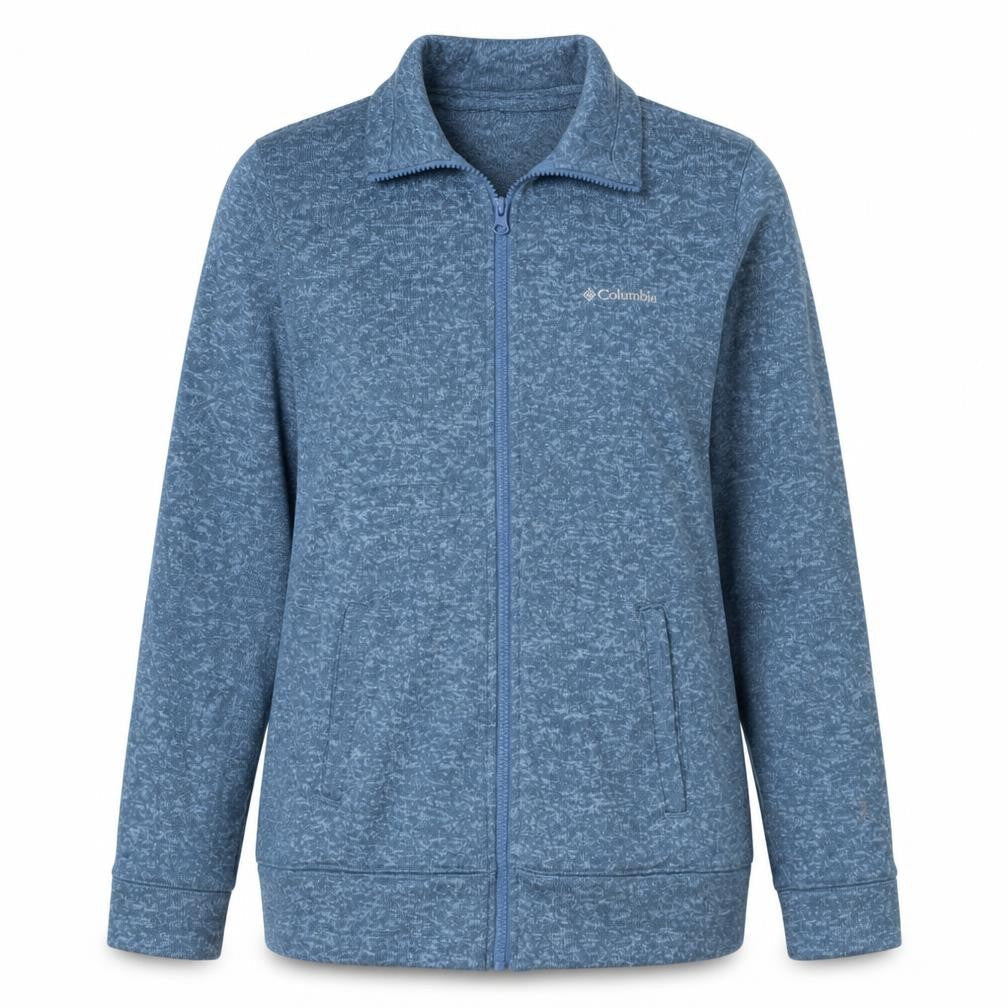 Columbia Womens Blue Full Zip Fleece Jacket Size M Outdoor Casual