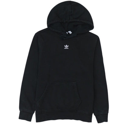 Adidas Womens Black Pullover Hoodie Size 14 Cotton Blend