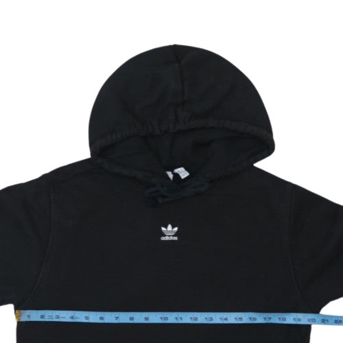 Adidas Womens Black Pullover Hoodie Size 14 Cotton Blend
