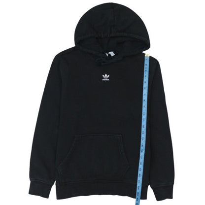 Adidas Womens Black Pullover Hoodie Size 14 Cotton Blend