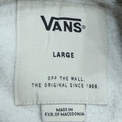 Vans Men’s Grey Full Zip Hoodie Large Fleece Skate Style Excellent