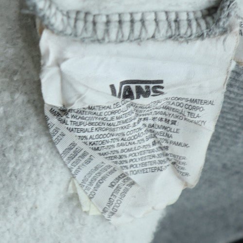 Vans Men’s Grey Full Zip Hoodie Large Fleece Skate Style Excellent