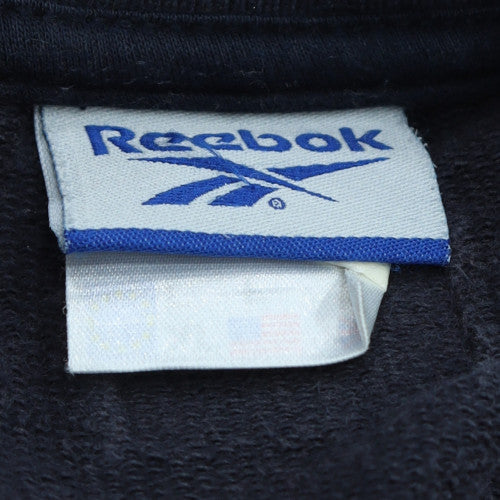 Reebok Mens Navy Blue Athletic Dept Sweatshirt L Pullover Fleece