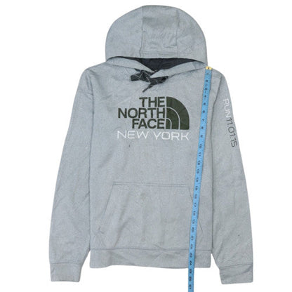 The North Face Men's Grey Pullover Hoodie S Logo Outdoor Style