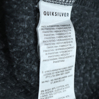 Quiksilver Men’s Grey Full Zip Hoodie Size M Regular Fit Surf Style