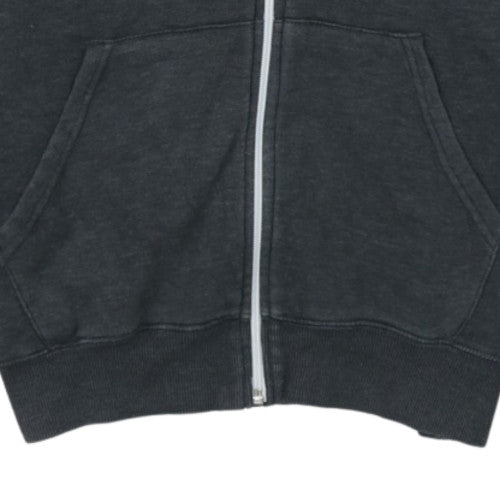 Quiksilver Men’s Grey Full Zip Hoodie Size M Regular Fit Surf Style