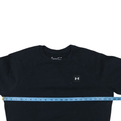 Under Armour Mens Black Small Crew Neck Sweatshirt ColdGear Loose Fit