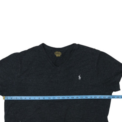 Ralph Lauren Men's Black V-Neck Slim Fit Cotton T-Shirt XL
