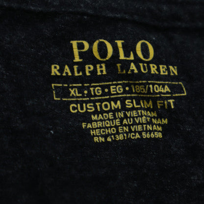 Ralph Lauren Men's Black V-Neck Slim Fit Cotton T-Shirt XL