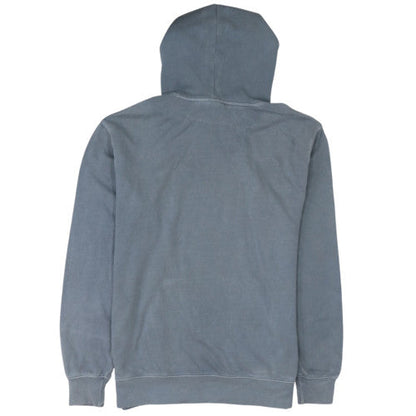 Quiksilver Men Blue Pullover Hoodie M Graphic Surf Logo Fleece