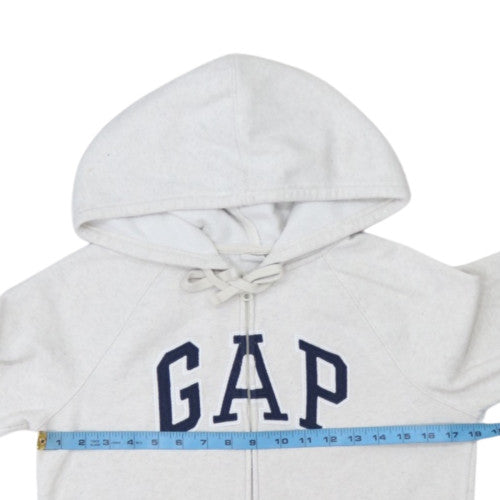 GAP Womens Beige Full Zip Hoodie XS Cotton Blend Casual