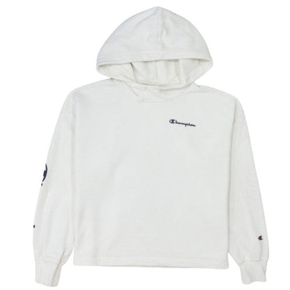 Champion Women's White Large Pullover Hoodie Cotton Blend