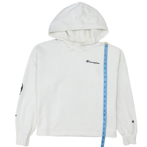 Champion Women's White Large Pullover Hoodie Cotton Blend