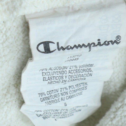 Champion Women's White Large Pullover Hoodie Cotton Blend