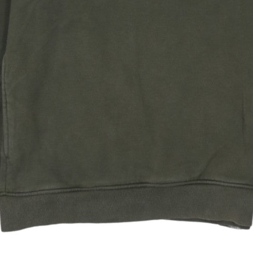 The North Face Men's Green Pullover Hoodie Medium Cotton Fleece