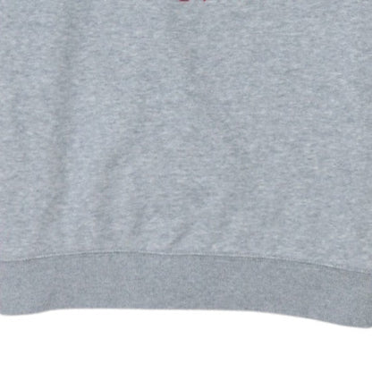 DC Men's Grey and Red Logo Crew Neck Pullover Sweatshirt M