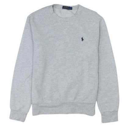 Polo Ralph Lauren Womens Grey Cotton Blend Crew Neck Sweatshirt M