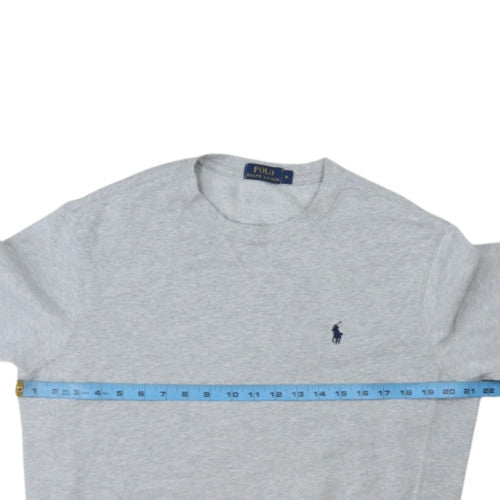 Polo Ralph Lauren Womens Grey Cotton Blend Crew Neck Sweatshirt M