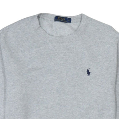 Polo Ralph Lauren Womens Grey Cotton Blend Crew Neck Sweatshirt M