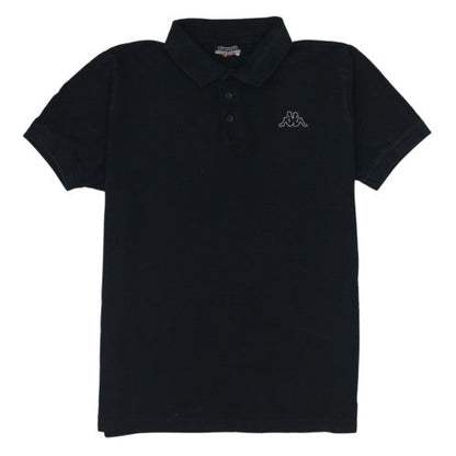 Kappa Men's Black Regular Fit Cotton Polo Shirt Size L